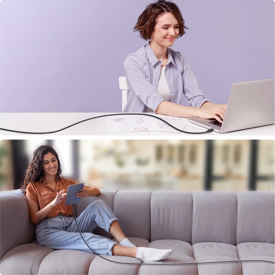 Kabllo Joyroom Multi-Color Series A14, USB-A në micro USB, 2m, 2.4A, e zezë