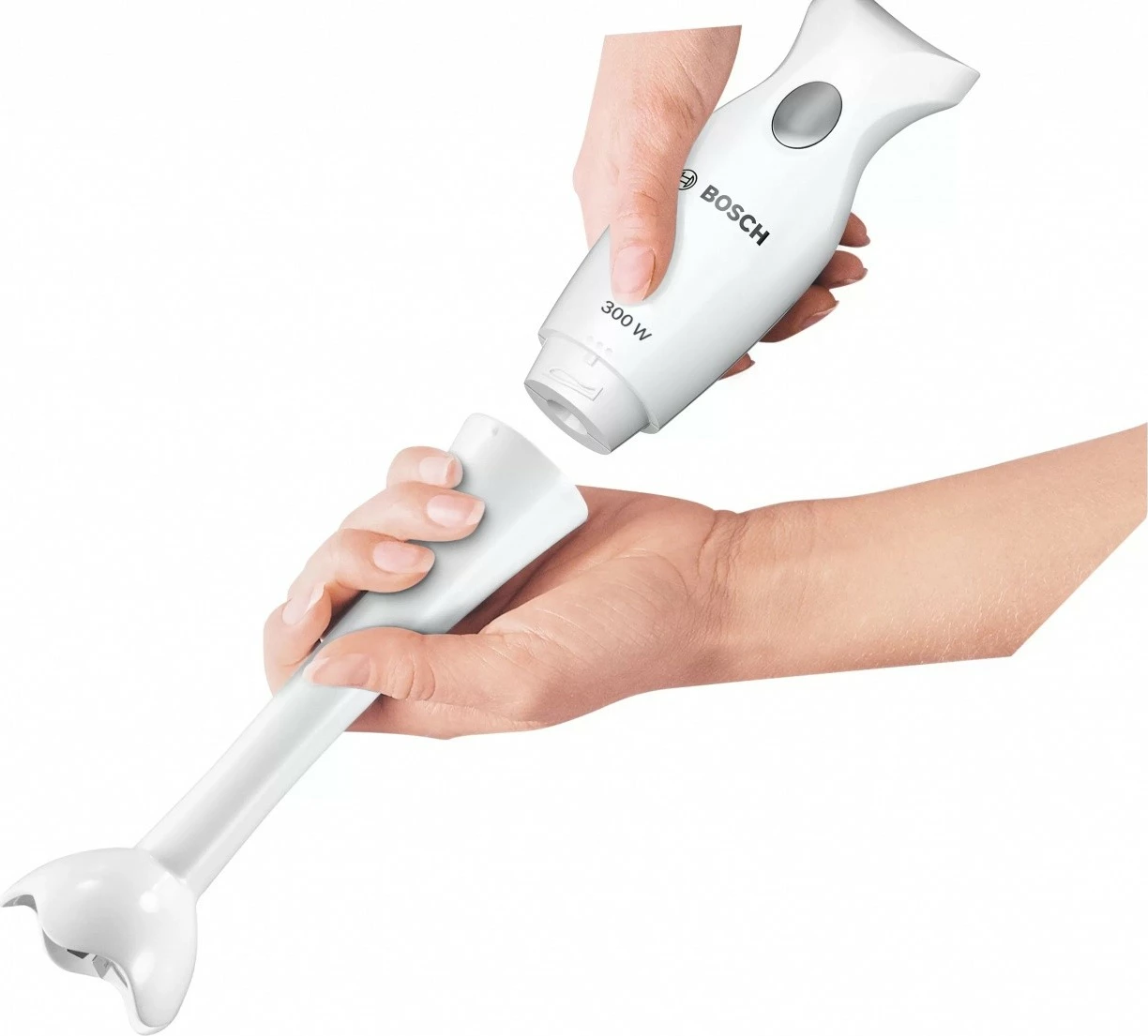 Blender dore Bosch MSM6B150, 300 W, 0.7 L, Bardhë, me enë miksimi