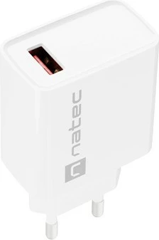 Karikues muri Natec Ribera, 1x USB-A, 18W, Bardhë