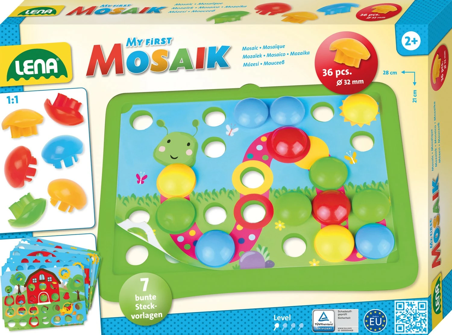 Set mozaiku Lena My First Nature Mosaic, për fëmijë, Multikolor