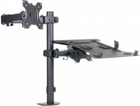 Mbajtës tavoline për monitor dhe laptop ART RAMM L-24, 13-32", Metal, i zi