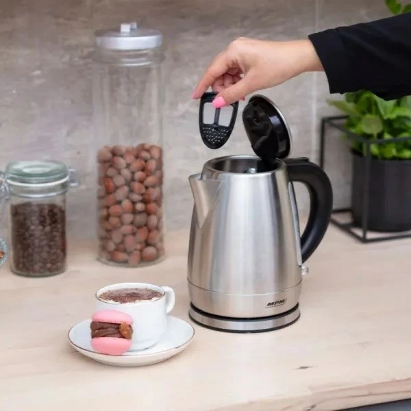 Ibrik elektrik MPM MCZ-118, 1 L, 1630 W, çelik inox