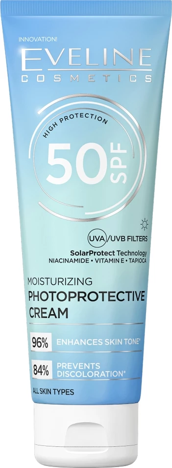 Krem për fytyrë me SPF Eveline Cosmetics Moisturizing Sunscreen SPF50, 30ml