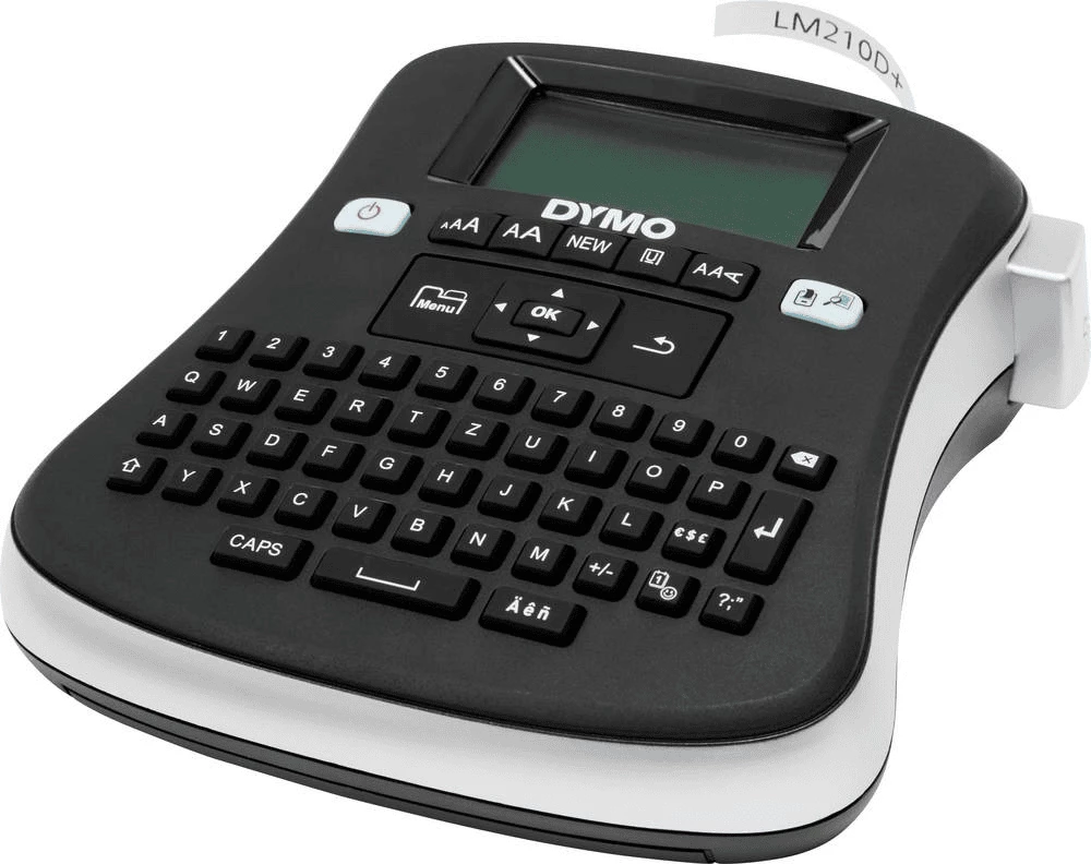 Pajisje etiketimi, Dymo, L210DK0 / S0964070, ekran LCD dhe tastierë QWERTY, Silver/Black