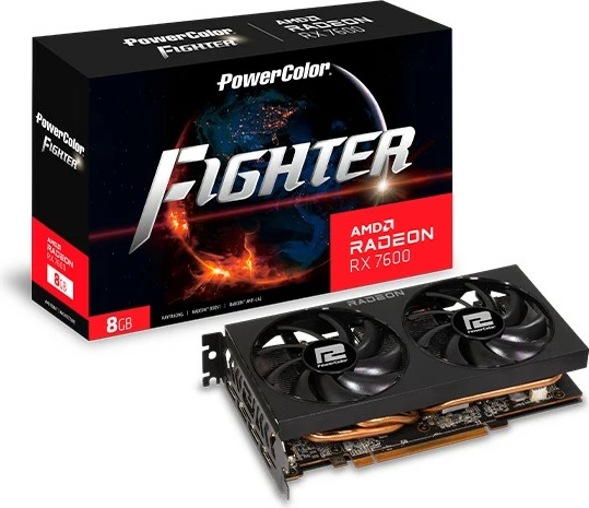 Kartelë grafike PowerColor RX 7600, Radeon RX 7600, 8 GB, GDDR6, PCI Express 4.0, e zezë