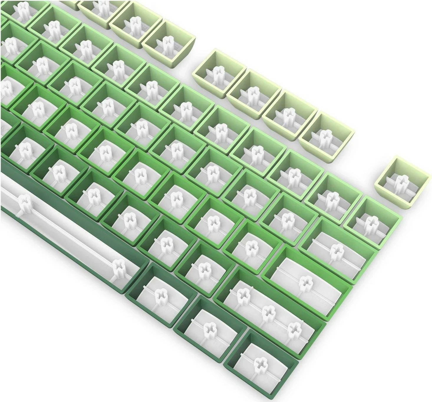 Keycaps Redragon A140, 104 taste, mikrofon, gjelbër