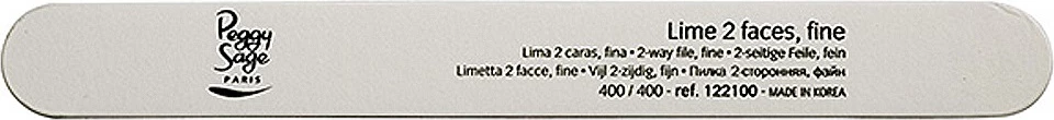 Lima për thonj Peggy Sage 2-Way Nail File double-sided 400/400, 1 copë
