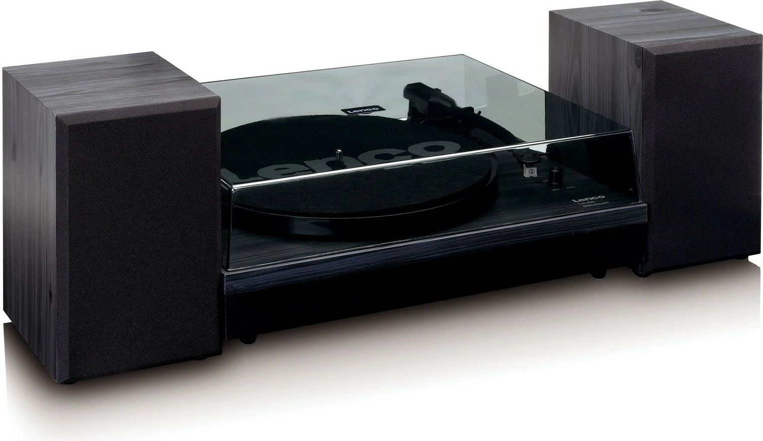 Gramafon Lenco LS-300, Bluetooth, 2 altoparlantë, druri, e zezë