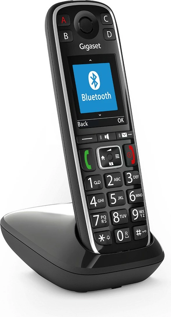 Telefon Gigaset E720, Analog/DECT, Pa tel, 200 kontakte, SMS, Caller ID, Ngjyrë e zezë