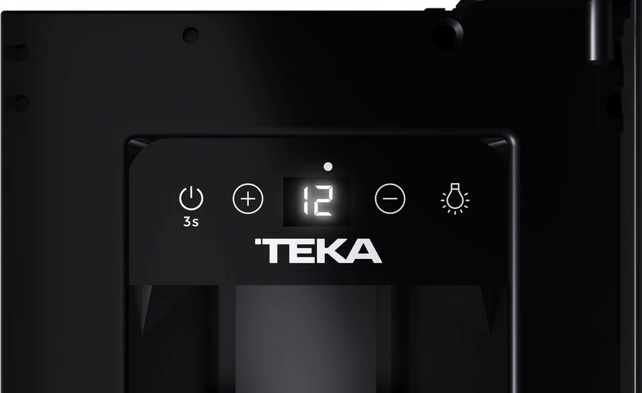 Ftohës vere i inkastrueshëm, TEKA, RVU 10008 GBK (113610003), 8 shishe, display dhe kontroll elektronik, LED, klasa G, i zi