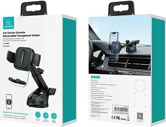 Mbajtës telefoni për veturë USAMS US-ZJ072, i zi