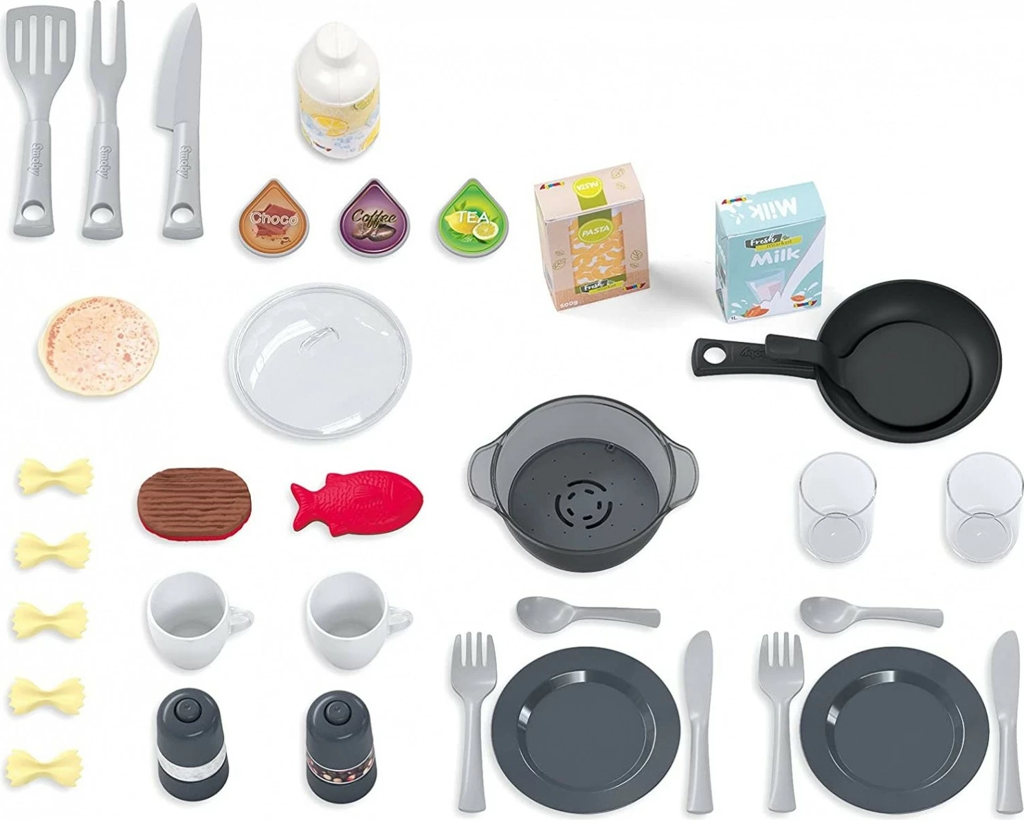 Kuzhinë lodër Smoby miniTefal Studio Bubble XL, 34 aksesorë, Gri/E gjelbër/E bardhë