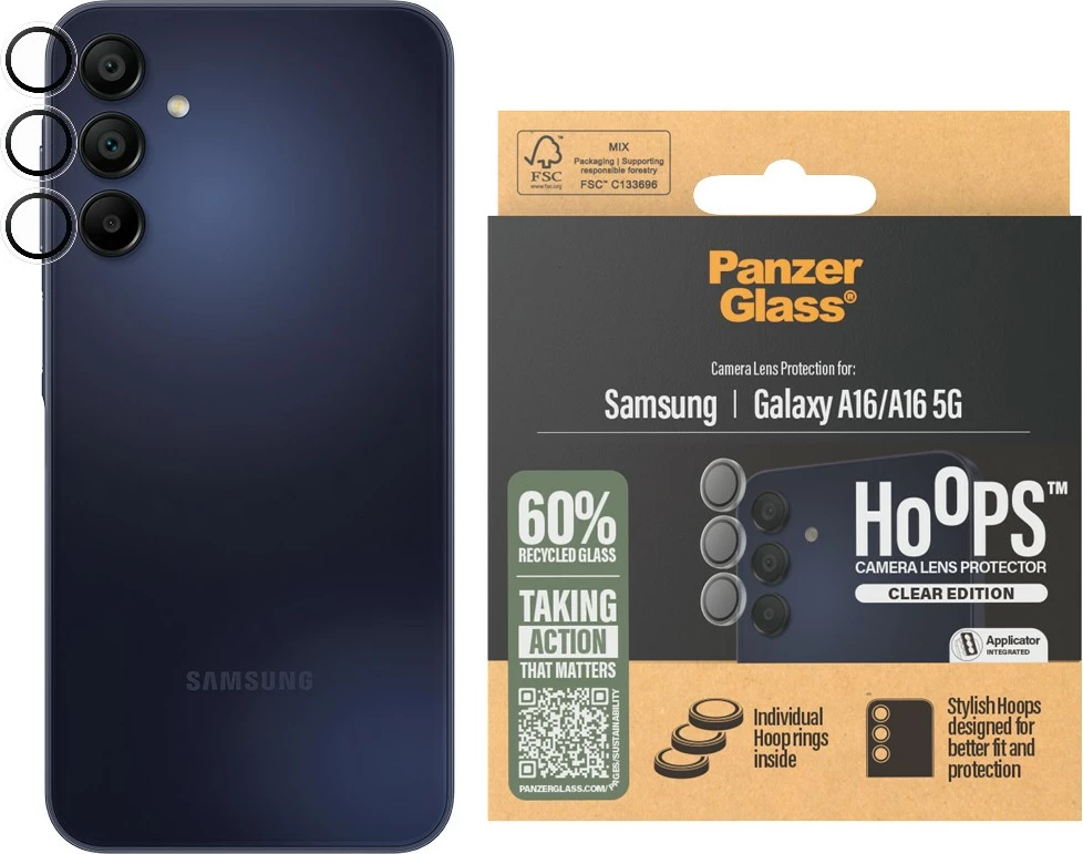 Mbrojtës lente PanzerGlass për Samsung A16, transparent