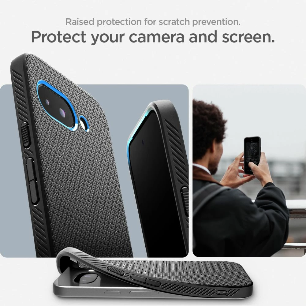 Mbështjellës Spigen Liquid Air për Google Pixel 9A, Matte Black