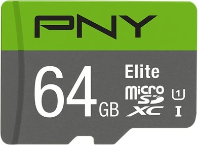 Kartelë memorie PNY Elite 64GB microSDXC Class 10 U1, gjelbër/gri