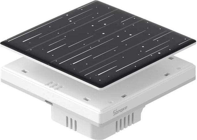 Kapak dekorativ Sonoff T5-4C-86-star për çelës të mençur me prekje, i zi