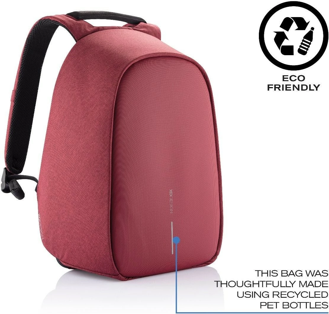 Çantë shpine XD DESIGN BOBBY HERO REGULAR, 16L, për laptop 15.6", e kuqe