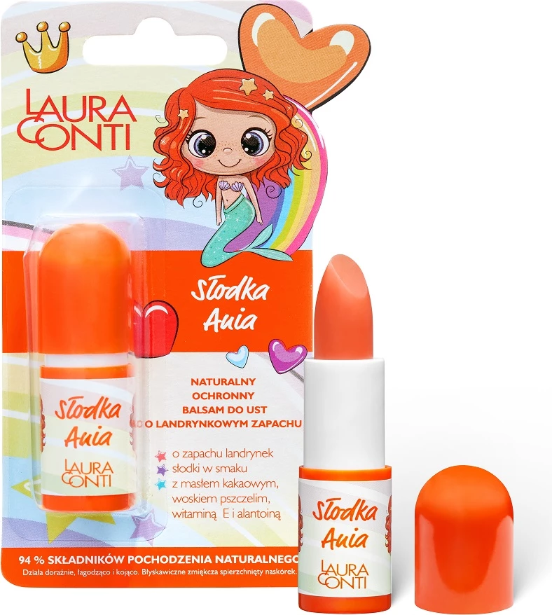 Balsam për buzë LAURA CONTI Sweet Ania për fëmijë aromë lollipop-i 3.8g