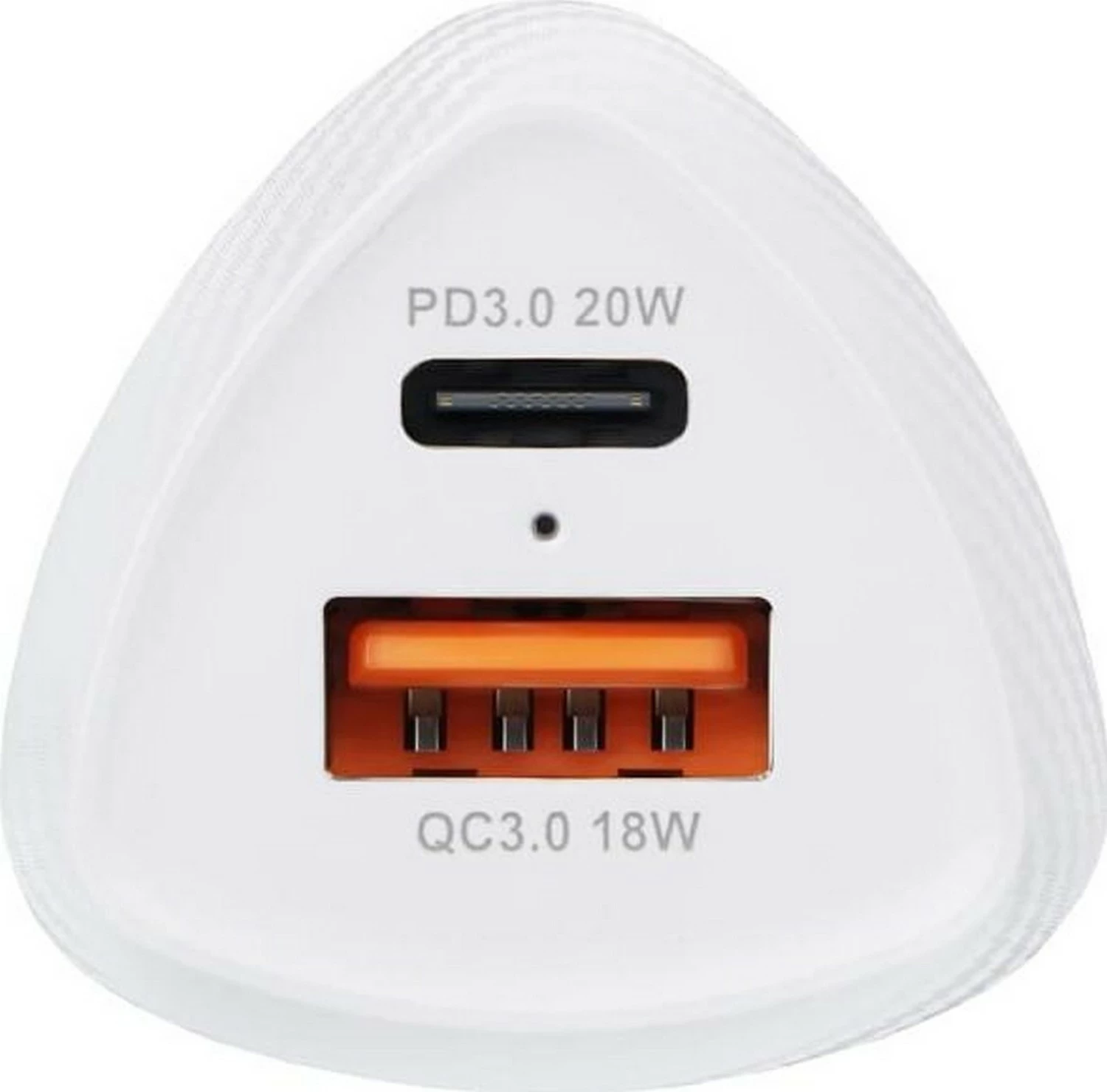 Karikues veture Forcell F-Energy Carbon CC50-1A1C, 38W, 1x USB-C, 1x USB-A, i bardhë