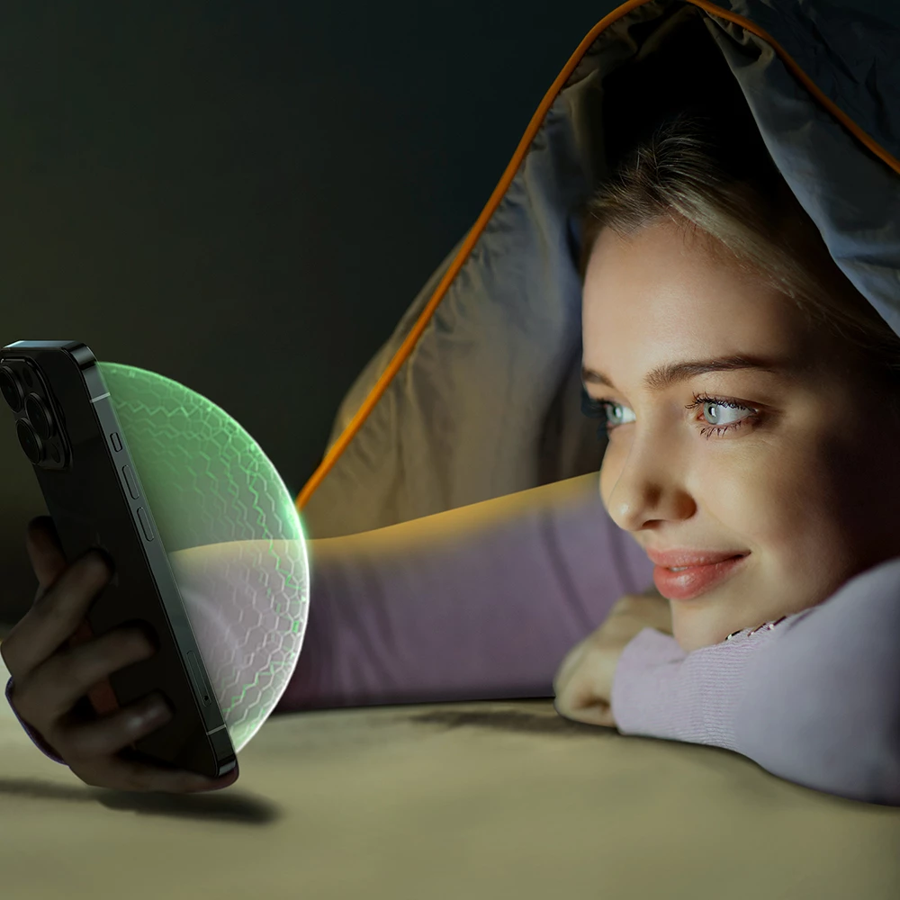 Xham mbrojtës Joyroom JR-G03 për iPhone 14 Plus, anti-blue light, Gjelbër