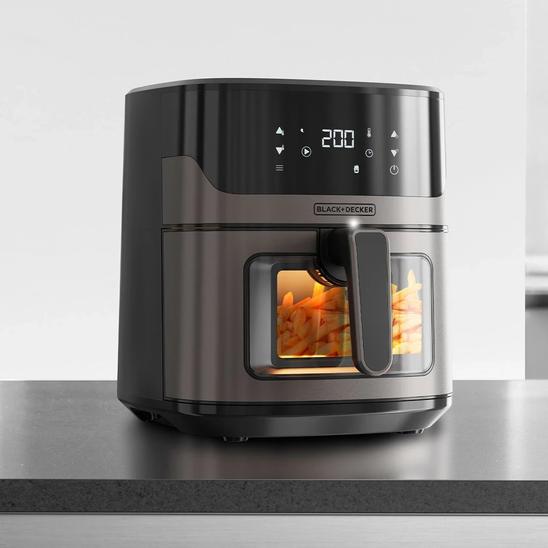 Fryerja e thellë Black+Decker BXAF6500E, ngjyrë argjendi