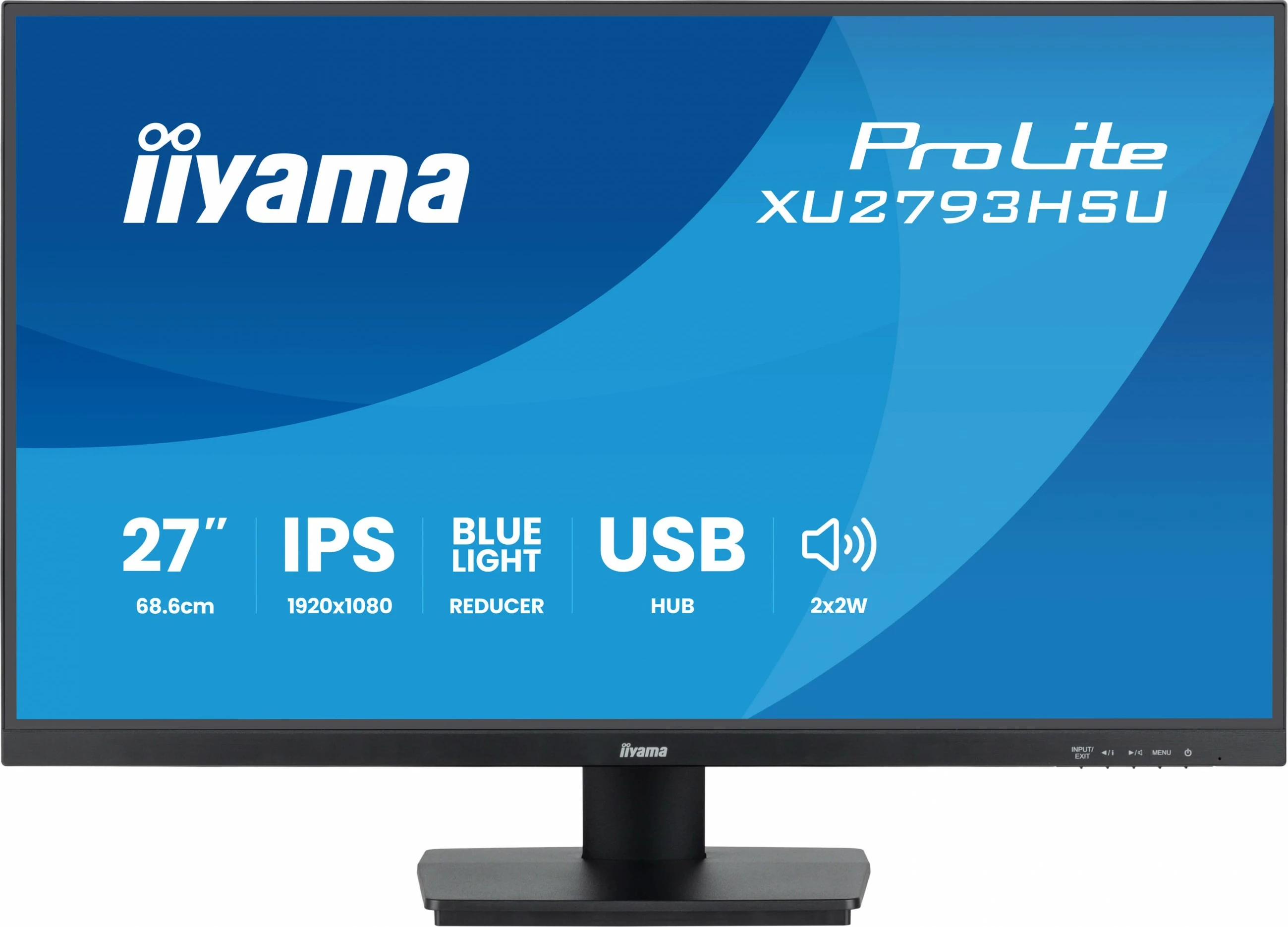 Monitor iiyama ProLite XU2793HSU-B7, 27", Full HD, LED, 1ms, zi