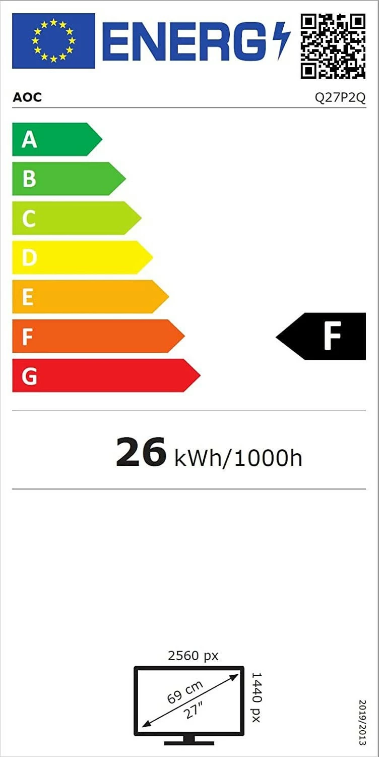 Monitor AOC P2 Q27P2Q, 27", 2560 x 1440 pixels, Quad HD, LED, i zi