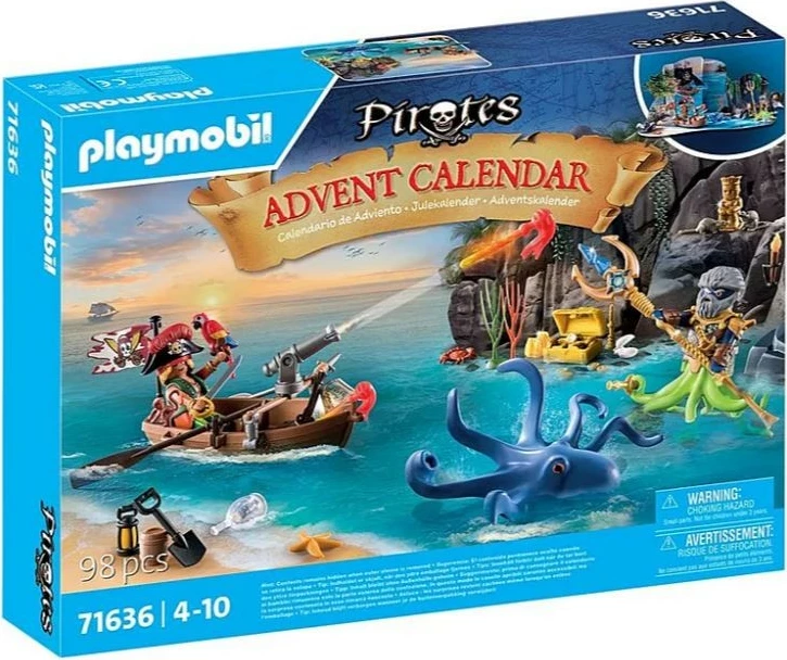 Set figurina Playmobil Pirates 71636, Advent Calendar, 98 pjesë, 4-10 vjeç