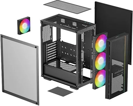 Kasë Deepcool MATREXX 55 Mesh V4, Midi Tower, e zezë