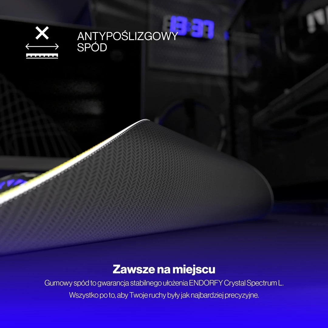 Mauspad Endorfy Crystal Spectrum L, për lojtarë, ngjyrë miks
