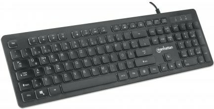 Tastierë MANHATTAN ultraflat USB me LED, e zezë