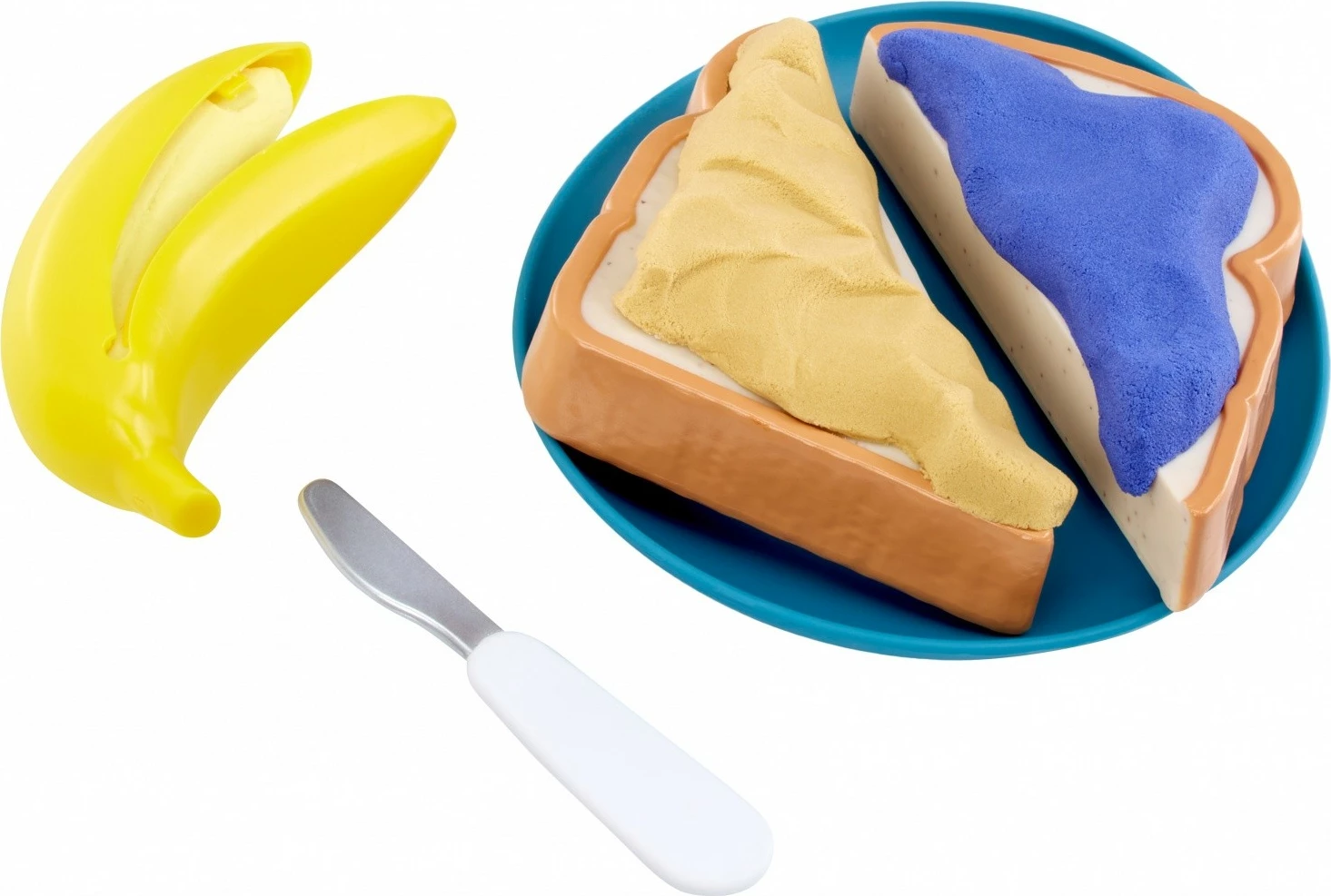 Set lodrash Little Tikes Creative Chefs Sandwiches, gjalpë kikiriku dhe reçel, shumëngjyrësh