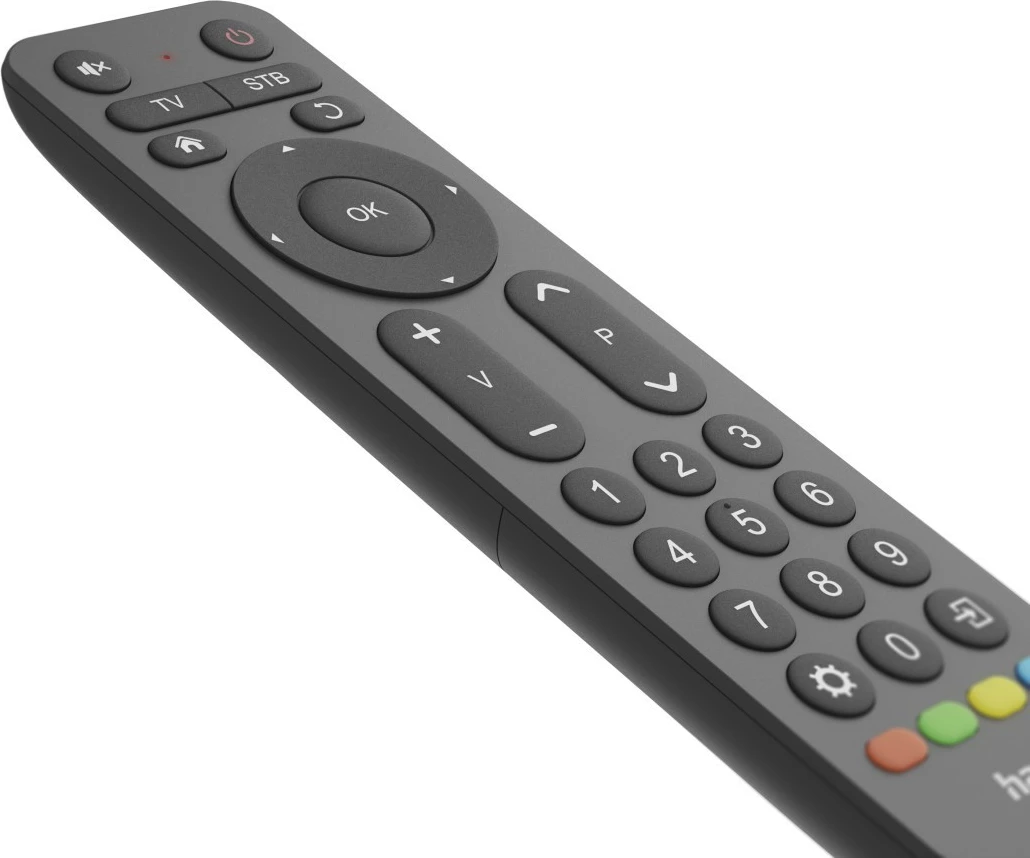 Telekomandë universale 2-në-1 Hama 221056, IR me funksion mësimi, butona të mëdhenj, për TV/STB, e zezë