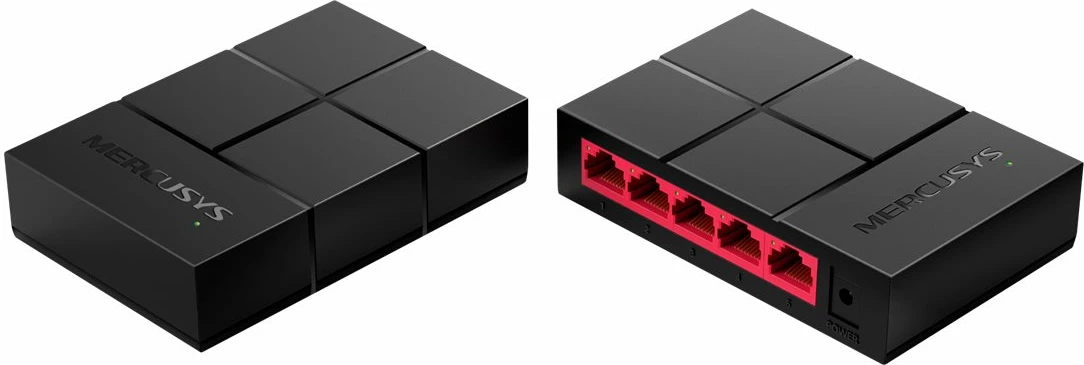 Switch Mercusys MS105G, 5 porta, Gigabit, Desktop, zi/kuqe