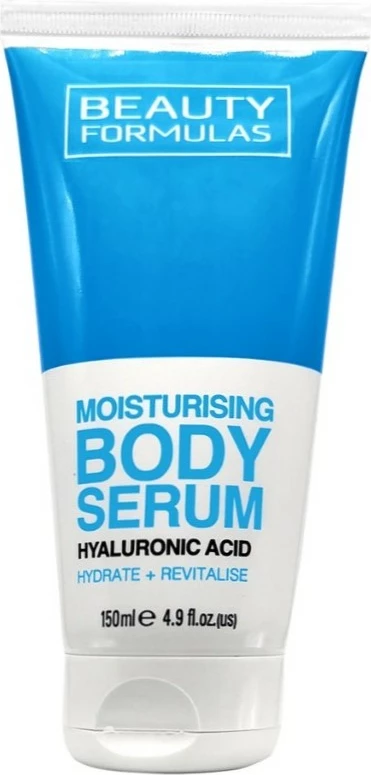 Serum për trup Beauty Formulas Moisturizing Body Serum me Acid Hialuronik për femra, 150ml