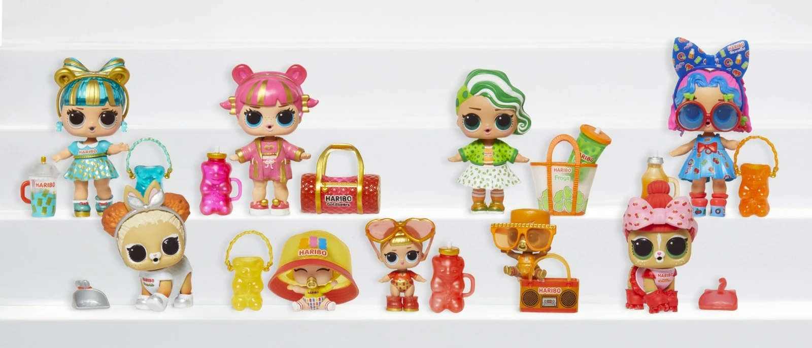Set lodrash LOL Surprise Loves Mini Sweets X HARIBO Party Set, 9 kukulla ekskluzive