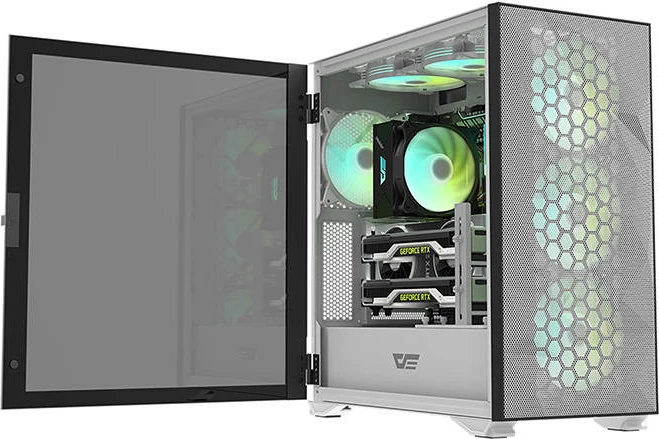 Set ventilatorësh kompjuteri Darkflash C6 3in1, 120x120 mm, ARGB, i bardhë