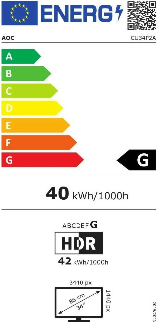 Monitor AOC CU34P2A, 34", Quad HD, LED, 1 ms, i zi