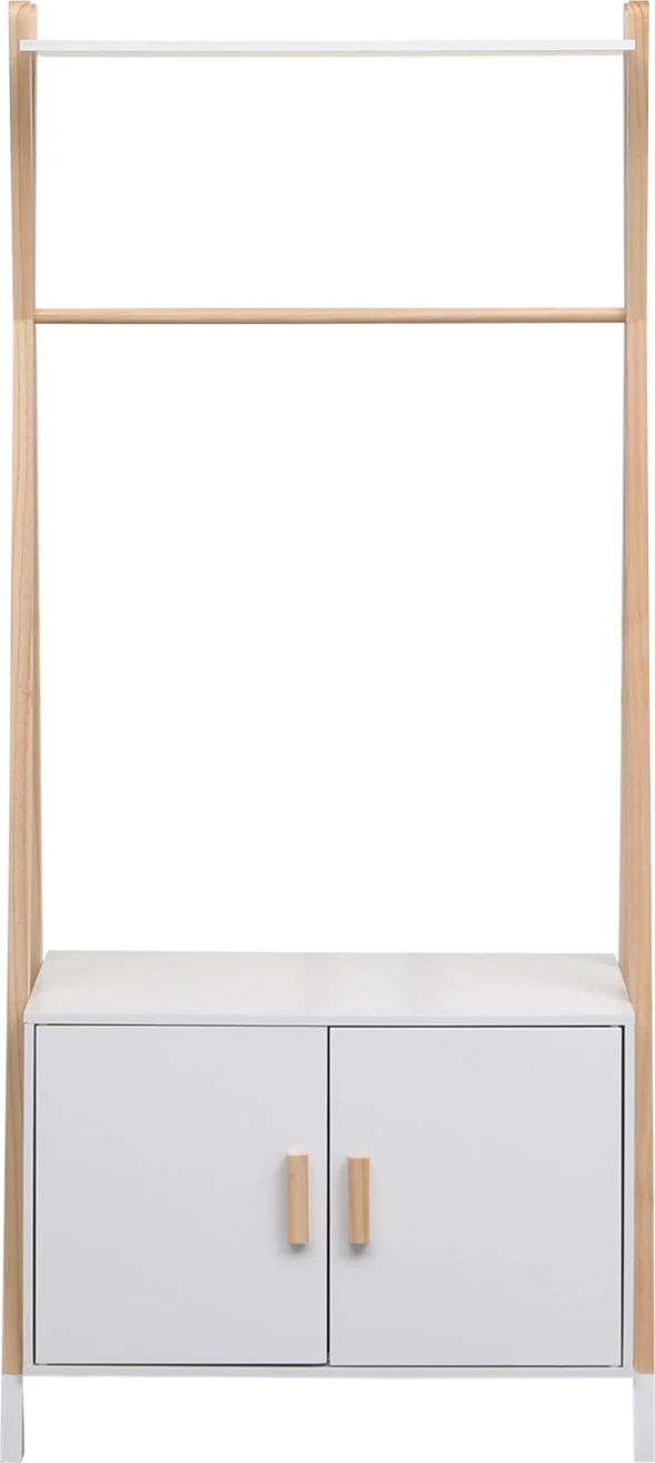Varëse rrobash për fëmijë me dollap PASCHAL, melaminë-dru pishe, 76x44x170cm