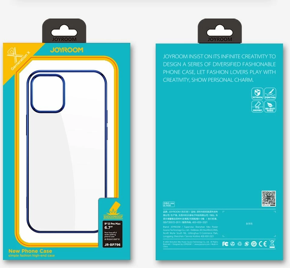 Mbështjellës Joyroom New Beautiful Series për iPhone 12 Pro Max, JR-BP796, i hollë, kornizë e galvanizuar, Gjelbër