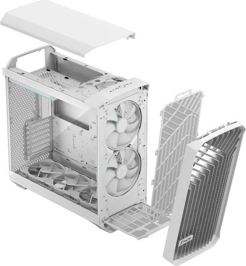 Kasë Fractal Design Torrent White RGB TG Clear Tint, Midi Tower, Tempered Glass, e bardhë