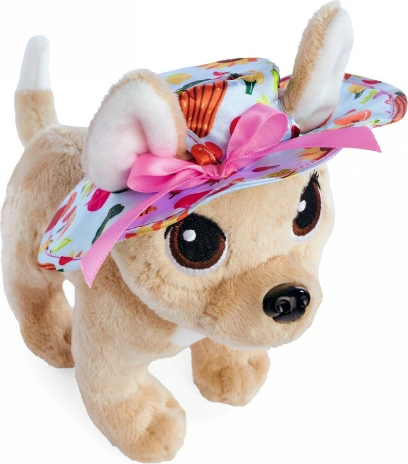 Lodër pelushi Chi Chi Love Puppy Mascot Happy Gardener me çantë dhe 6 aksesorë, shumëngjyrëshe