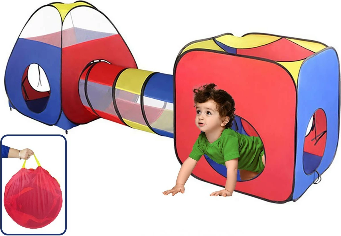 Set tendë lodrash Madej 3 pjesë kube-tunel-igloo, multicolor