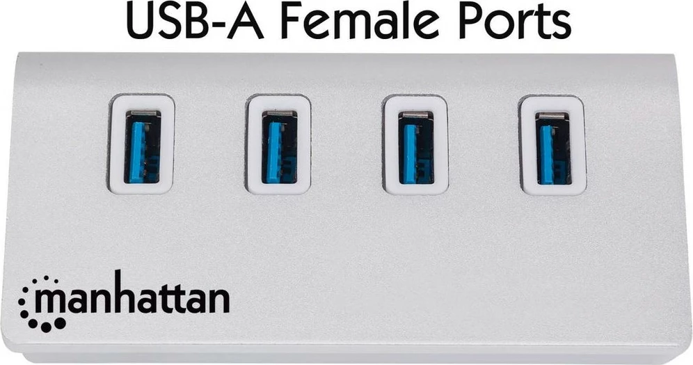 USB hub MANHATTAN 4xUSB 3.0 alumini