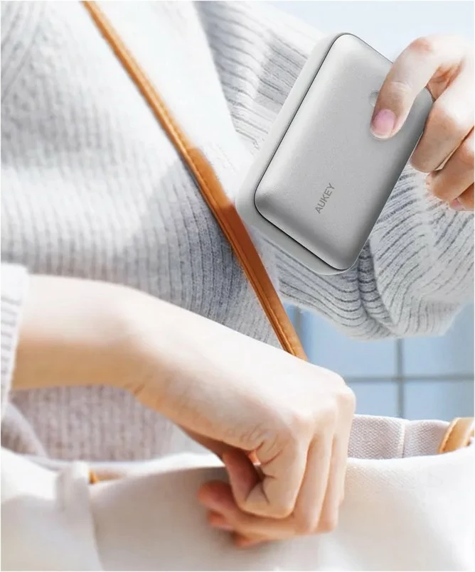 Power bank AUKEY PB-Y57 Spark Mini 20000mAh, 22.5W, 2xUSB, i bardhë