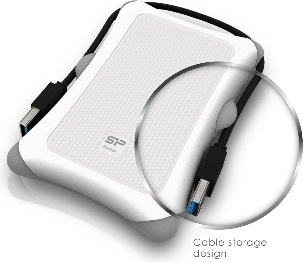 Disk HDD Silicon Power Armor A30, 2TB, i bardhë