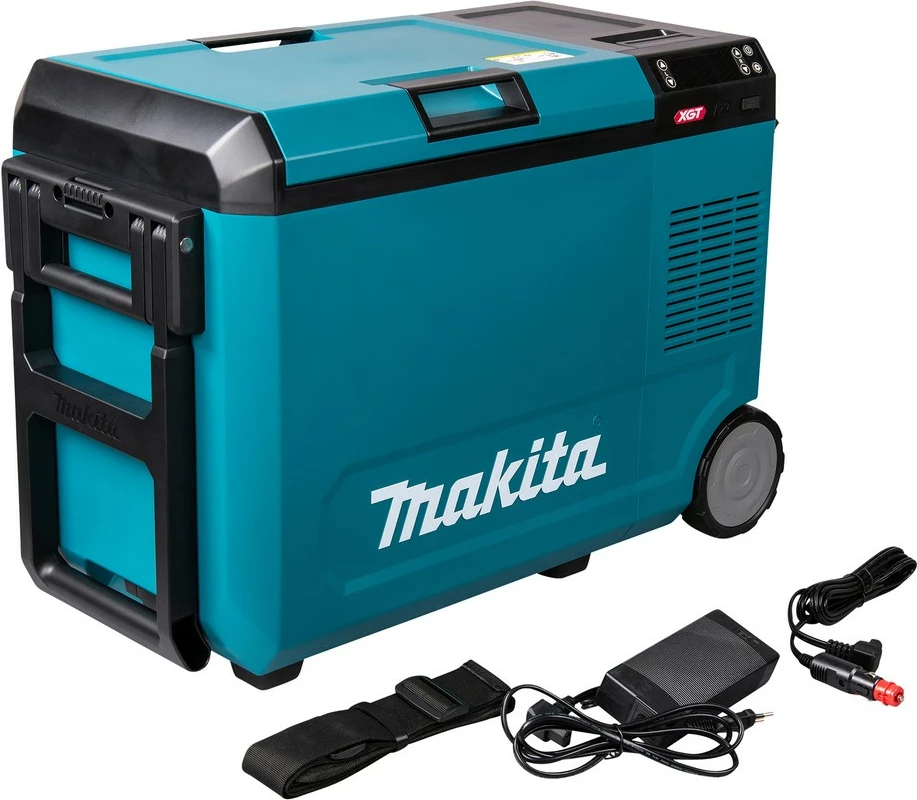 Kuti termike Makita CW004GZ 40V, portative, LED display, me rrota, zi/kaltër