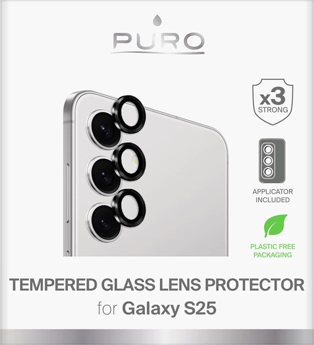 Xham i temperuar për kamerë Puro Single Camera Lens për Samsung Galaxy S25