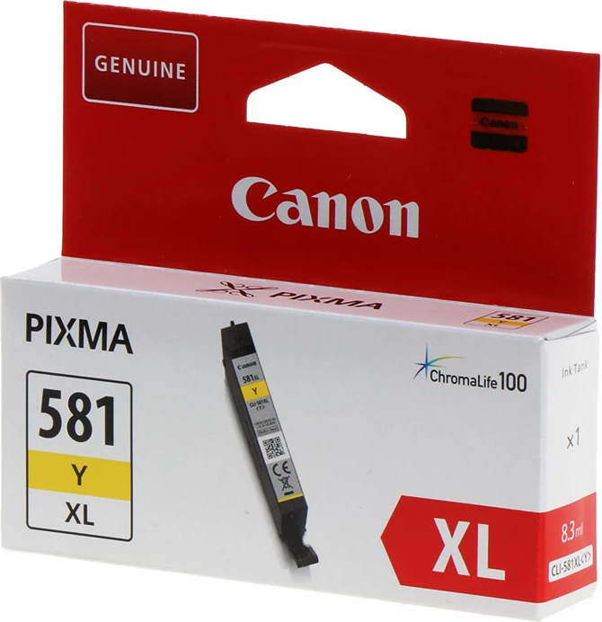 Kartutxh bojë, Canon, CLI-581YXL 2051C001, XL 8.3 ml 515 faqe, e verdhë
