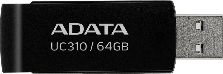 Pendrive Adata UC310, 64GB, USB 3.2, e zezë